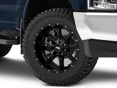 Moto Metal MO970 Gloss Black with Milled Lip 8-Lug Wheel; 20x10; -24mm Offset (17-22 F-250 Super Duty)