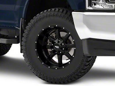 Moto Metal MO970 Gloss Black with Milled Lip 8-Lug Wheel; 18x10; -24mm Offset (17-22 F-250 Super Duty)