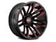 Moto Metal Razor Satin Black Machined with Red Tint 8-Lug Wheel; 20x10; -24mm Offset (17-22 F-250 Super Duty)