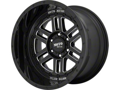 Moto Metal MO800 Deep Six Gloss Black Milled 6-Lug Wheel; 20x10; -18mm Offset (99-06 Sierra 1500)