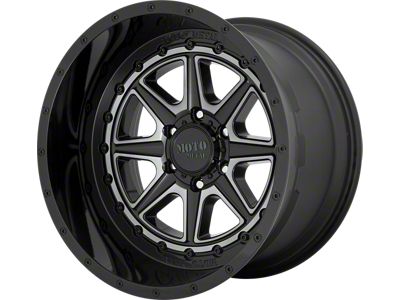 Moto Metal MO801 Phantom Gloss Black with Gray Tint 6-Lug Wheel; 22x12; -44mm Offset (99-06 Silverado 1500)