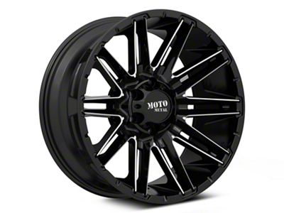 Moto Metal MO998 Kraken Gloss Black Milled 6-Lug Wheel; 22x10; -18mm Offset (19-25 Sierra 1500)