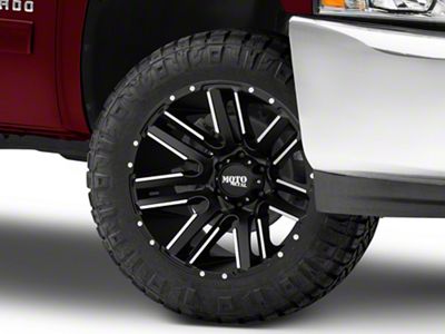 Moto Metal MO978 Razor Satin Black Machined 6-Lug Wheel; 20x10; -24mm Offset (07-13 Silverado 1500)