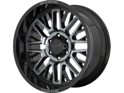 Moto Metal MO802 Gloss Black Machined with Gray Tint 6-Lug Wheel; 20x10; -18mm Offset (07-13 Silverado 1500)