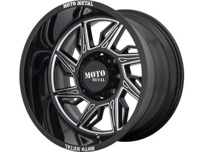 Moto Metal MO997 Hurricane Gloss Black Milled 6-Lug Wheel; Left Directional; 20x10; -18mm Offset (09-14 F-150)