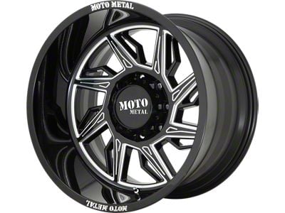 Moto Metal MO997 Hurricane Gloss Black Milled 6-Lug Wheel; Right Directional; 20x10; -18mm Offset (14-18 Silverado 1500)