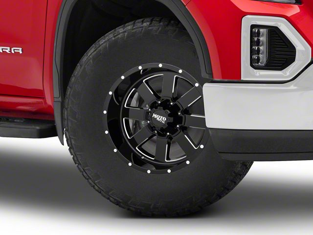 Moto Metal MO962 Gloss Black Milled 6-Lug Wheel; 17x10; -24mm Offset (19-24 Sierra 1500)