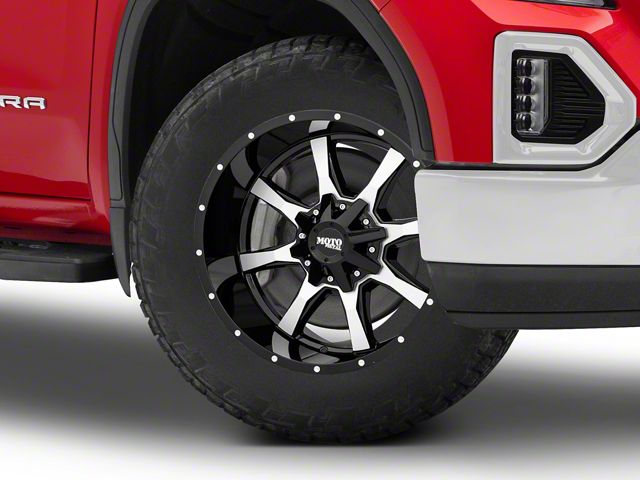 Moto Metal MO970 Gloss Black Machined 6-Lug Wheel; 20x10; -24mm Offset (19-24 Sierra 1500)