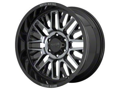 Moto Metal MO802 Gloss Black Machined with Gray Tint 6-Lug Wheel; 20x10; -18mm Offset (21-25 F-150)