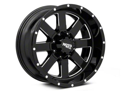 Moto Metal MO962 Gloss Black Milled 8-Lug Wheel; 20x10; -24mm Offset (23-24 F-250 Super Duty)