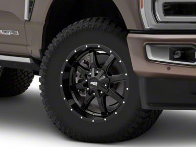 Moto Metal MO970 Gloss Black Milled 8-Lug Wheel; 18x10; -24mm Offset (23-25 F-250 Super Duty)