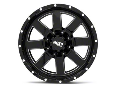 Moto Metal MO962 Gloss Black Milled 8-Lug Wheel; 20x10; -24mm Offset (23-24 F-350 Super Duty SRW)