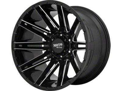 Moto Metal Kraken Gloss Black Milled 6-Lug Wheel; 20x12; -44mm Offset (24-25 Ranger)