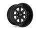 Moto Metal Phantom Gloss Black Milled 6-Lug Wheel; 24x12; -44mm Offset (2024 Ranger)