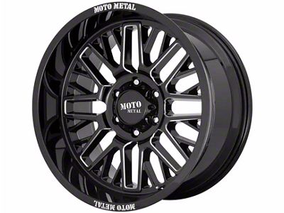 Moto Metal MO802 Gloss Black Milled 5-Lug Wheel; 20x9; 0mm Offset (94-01 RAM 1500)