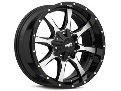 Moto Metal MO970 Gloss Black Machined 5-Lug wheel; 17x9; -12mm Offset (94-01 RAM 1500)