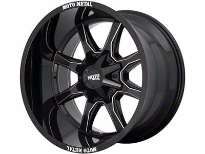 Moto Metal MO970 Gloss Black Milled 5-Lug Wheel; 20x9; 18mm Offset (94-01 RAM 1500)