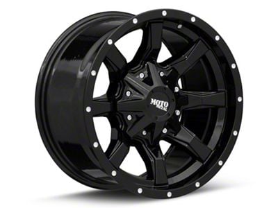 Moto Metal MO970 Gloss Black with Milled Lip 5-Lug Wheel; 17x9; -12mm Offset (94-01 RAM 1500)