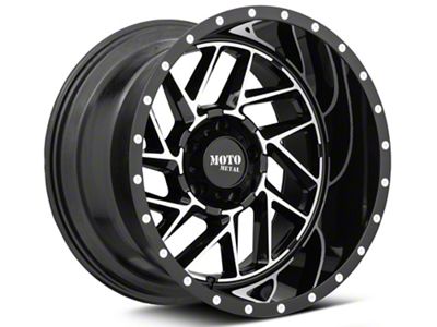 Moto Metal MO985 Breakout Gloss Black Machined 5-Lug Wheel; 20x9; 0mm Offset (94-01 RAM 1500)