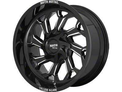 Moto Metal MO999 Gloss Black Milled 5-Lug Wheel; 20x10; -18mm Offset (94-01 RAM 1500)