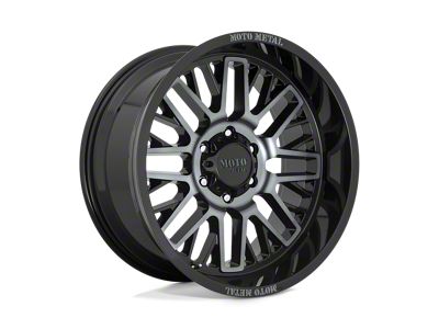 Moto Metal Warlock Gloss Black Machined with Gray Tint 5-Lug Wheel; 20x10; -18mm Offset (94-01 RAM 1500)