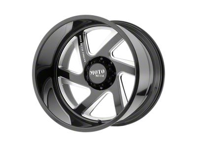 Moto Metal MO400 Gloss Black Milled 8-Lug Wheel; 24x14; -76mm Offset (94-02 RAM 2500)