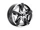 Moto Metal Phantom Gloss Black Milled 8-Lug Wheel; 24x12; -44mm Offset (94-02 RAM 2500)