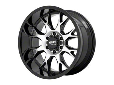 Moto Metal MO806 Gloss Black Machined 8-Lug Wheel; 22x12; -44mm Offset (94-02 RAM 3500 SRW)