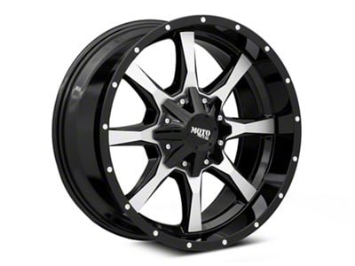 Moto Metal MO970 Gloss Black Machined 8-Lug Wheel; 18x10; -24mm Offset (94-02 RAM 3500 SRW)