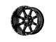 Moto Metal MO970 Gloss Black Milled 8-Lug Wheel; 20x10; -24mm Offset (94-02 RAM 3500 SRW)