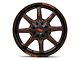 Moto Metal MO970 Gloss Black Milled with Red Tint 8-Lug Wheel; 20x9; 0mm Offset (94-02 RAM 3500 SRW)