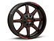 Moto Metal MO970 Gloss Black Milled with Red Tint 8-Lug Wheel; 20x9; 0mm Offset (94-02 RAM 3500 SRW)