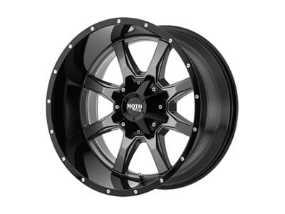 Moto Metal MO970 Gloss Gray with Gloss Black Lip 8-Lug Wheel; 20x12; -44mm Offset (94-02 RAM 3500 SRW)