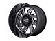 Moto Metal MO997 Hurricane Gloss Black Milled 8-Lug Wheel; Driver Side; 22x12; -44mm Offset (94-02 RAM 3500 SRW)