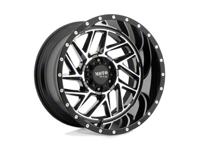 Moto Metal Breakout Gloss Black Machined 8-Lug Wheel; 20x10; -18mm Offset (99-07 F-250 Super Duty)