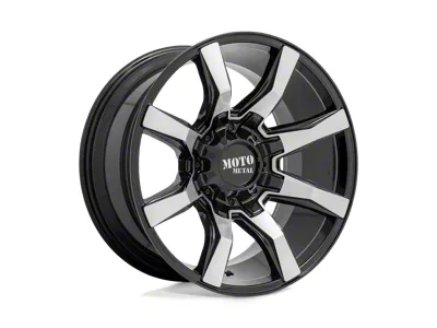 Moto Metal Spider Gloss Black Machined 8-Lug Wheel; 22x10; -18mm Offset (99-07 F-350 Super Duty SRW)