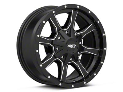 Moto Metal MO970 Satin Black Milled 6-Lug Wheel; 17x8; 0mm Offset (99-06 Sierra 1500)