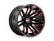 Moto Metal Razor Satin Black Machined with Red Tint 6-Lug Wheel; 20x12; -44mm Offset (99-06 Sierra 1500)