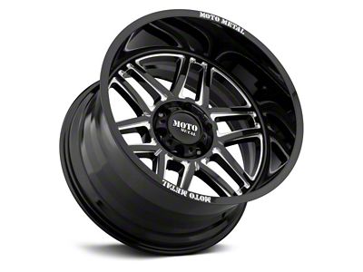 Moto Metal Folsom Gloss Black Milled 6-Lug Wheel; 22x10; -18mm Offset (23-25 Canyon)