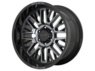 Moto Metal MO802 Gloss Black Machined with Gray Tint 6-Lug Wheel; 20x9; 0mm Offset (23-25 Canyon)