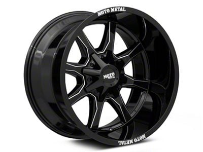 Moto Metal MO970 Gloss Black with Milled Spoke 6-Lug Wheel; 20x12; -44mm Offset (23-25 Canyon)