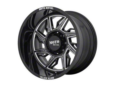 Moto Metal MO997 Hurricane Gloss Black Milled 6-Lug Wheel; Left Directional; 20x10; -18mm Offset (23-25 Canyon)