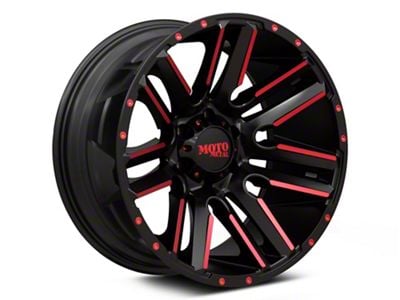 Moto Metal Razor Satin Black Machined Red Tint 6-Lug Wheel; 20x10; -24mm Offset (23-25 Canyon)