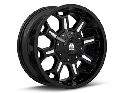 Moto Metal Combat Gloss Black Milled 6-Lug Wheel; 22x10; -18mm Offset (23-25 Colorado)