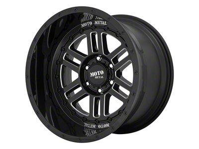 Moto Metal MO800 Deep Six Gloss Black Milled 6-Lug Wheel; 22x12; -44mm Offset (23-25 Colorado)