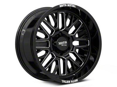 Moto Metal MO802 Gloss Black Milled 6-Lug Wheel; 22x10; -18mm Offset (23-24 Colorado)