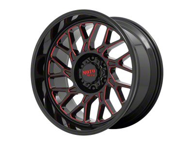 Moto Metal MO805 Gloss Black Milled with Red Tint 6-Lug Wheel; 20x10; -18mm Offset (23-24 Colorado)