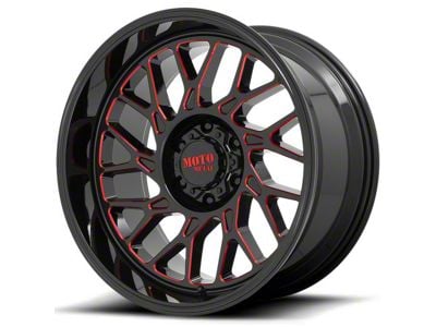 Moto Metal MO805 Gloss Black Milled with Red Tint 6-Lug Wheel; 22x10; -18mm Offset (23-25 Colorado)