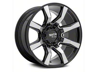 Moto Metal Spider Gloss Black Machined 6-Lug Wheel; 20x10; 12mm Offset (23-24 Colorado)