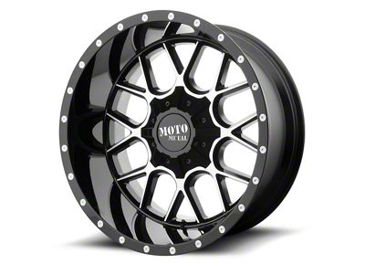 Moto Metal MO986 Siege Gloss Black Machined 5-Lug Wheel; 24x14; -76mm Offset (05-11 Dakota)